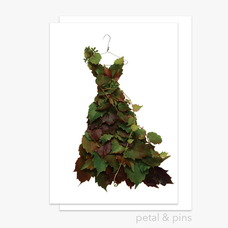 Petal & Pins Autumn Grapevine Dress Greeting Card