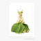 Petal & Pins Cream Hydrangea Dress Greeting Card
