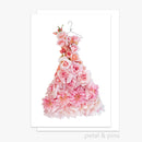 Petal & Pins Cecile Brunner Rose Dress Greeting Card