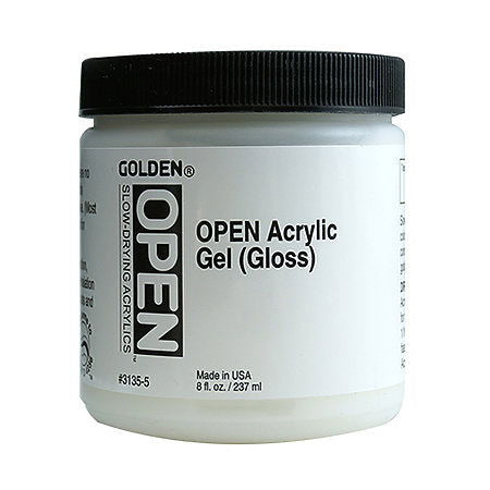 Golden OPEN Acrylics Gel Medium Gloss 8oz - Nevada Fine Arts