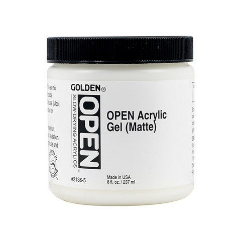 Golden OPEN Acrylics Gel Medium Matte 8oz - Nevada Fine Arts