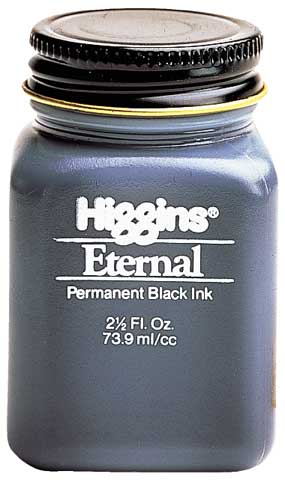 Higgins Eternal Writing Ink Waterproof Black 2.5oz - Nevada Fine Arts