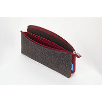 ITOYA Midtown Pouch 5"x9" Charcoal / Maroon
