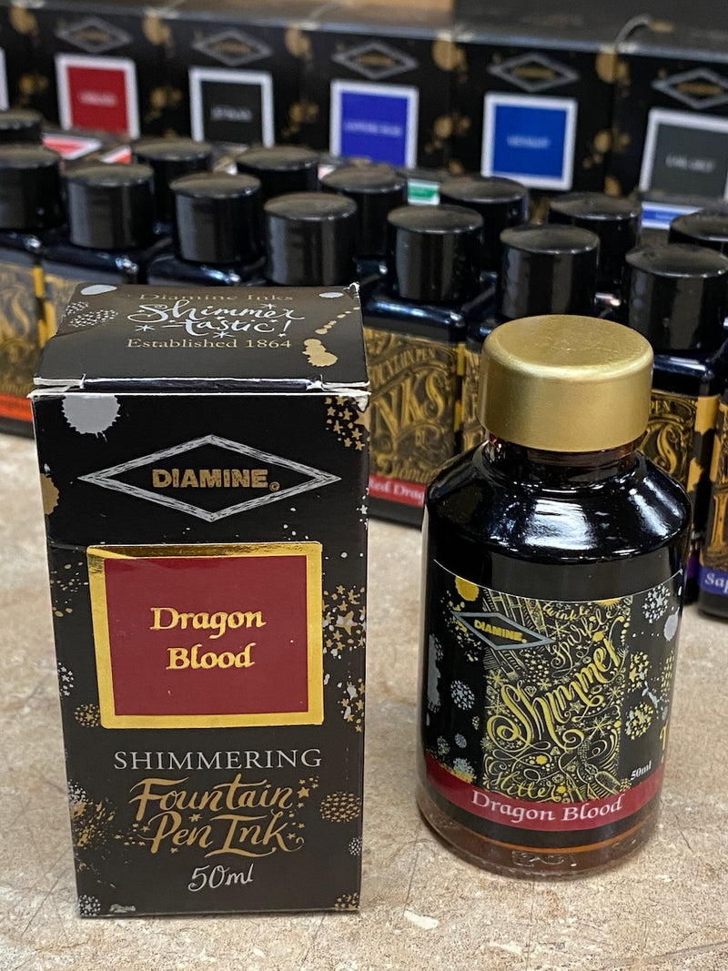 Diamine Inks Dragon Blood Shimmer Ink 50ml