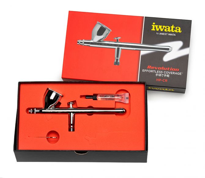 Iwata Revolution HP-CR Gravity Feed Dual Action Airbrush R4500 - Nevada Fine Arts