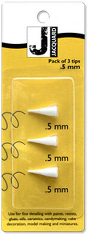 Jacquard Plastic Applicator Tip Pack 0.5mm 3pk - Nevada Fine Arts