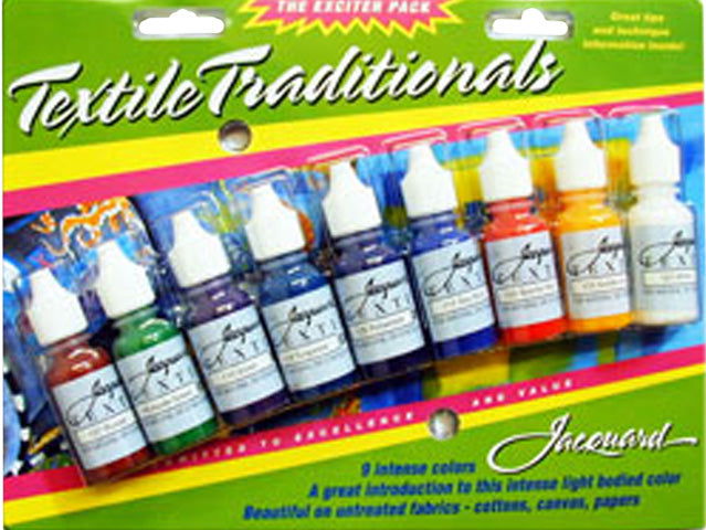 Jacquard Textile Exciter Pack Traditional 9pk - Nevada Fine Arts