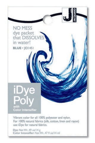 Jacquard iDye Synthetic Fabric Dye Blue Poly 14g - Nevada Fine Arts