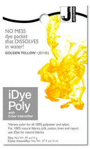 Jacquard iDye Synthetic Fabric Dye Golden Yellow 14g - Nevada Fine Arts
