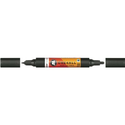 Molotow ONE4ALL Acrylic Paint Markers Signal Black 1.5mm/4mm 2pk - Nevada Fine Arts