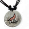 Anju Designs Art Jewelry Howling Wolf Pewter Necklace