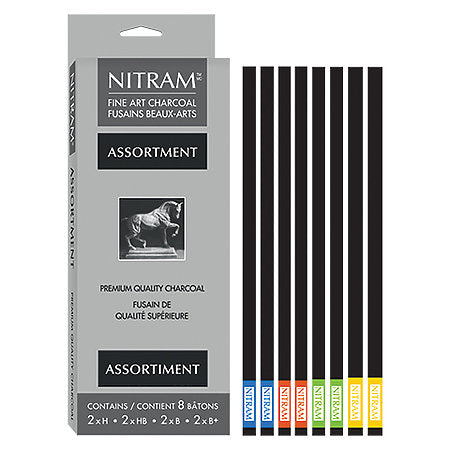 Nitram Assorted Charcoal Set 8-Piece Set - Nevada Fine Arts