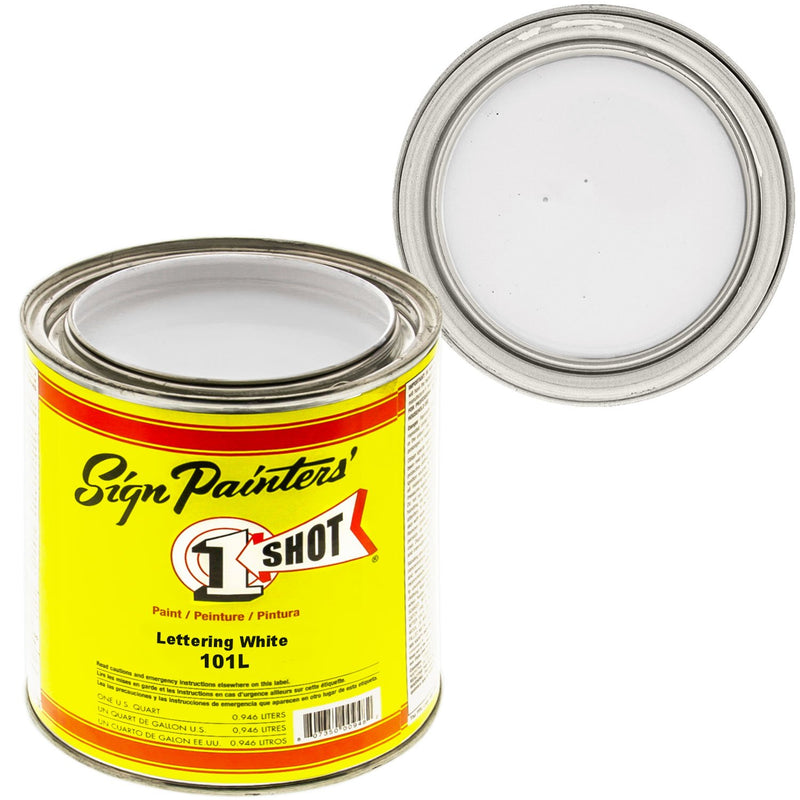 1Shot Lettering Enamel White 101L 1qt