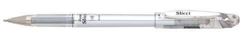 Pentel Arts Slicci Metallic Gel Pen Silver 0.8mm - Nevada Fine Arts