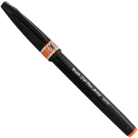 Pentel Sign Pen Micro Brush Orange - Nevada Fine Arts