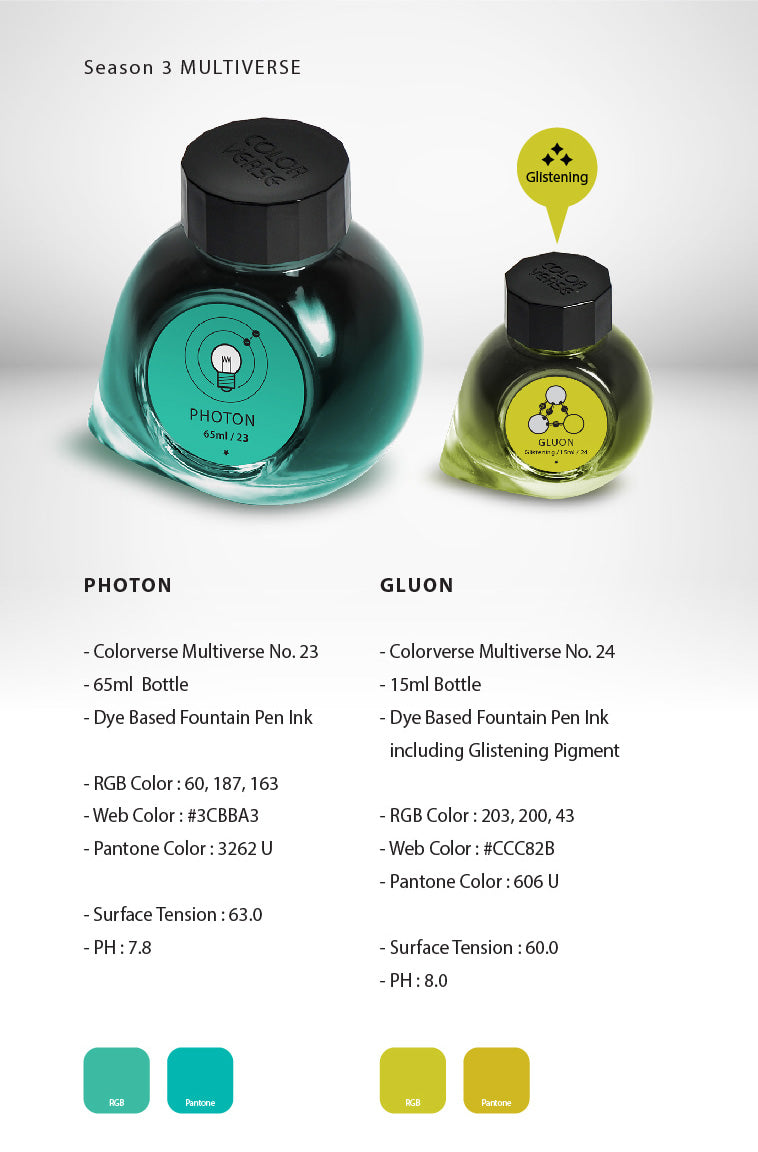 Colorverse Photon & Gluon /23 24 Fountain Pen Ink