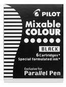 Pilot Parallel Pen Refill Ink Cartridge Pack Black 6pk - Nevada Fine Arts