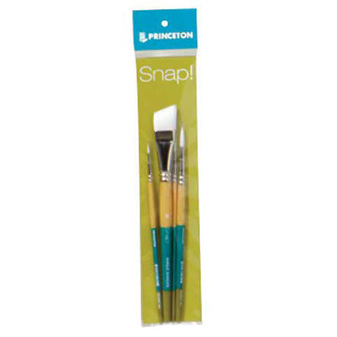 Princeton Snap White Synthetic Taklon Brush Set SH Assorted 4pk - Nevada Fine Arts