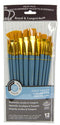 ROYAL 12 BRUSH GOLD TKTLN ROUND S/H VALUE PACK - Nevada Fine Arts