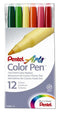 Pentel Arts Color Pen Set Assorted Colors 12pc