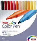 Pentel Arts Color Pen Set Assorted Colors 24pc