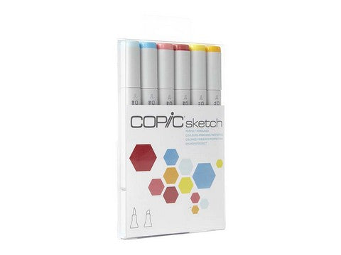 COPIC Sketch Marker Sets,
6-Color Set Perfect Primaries