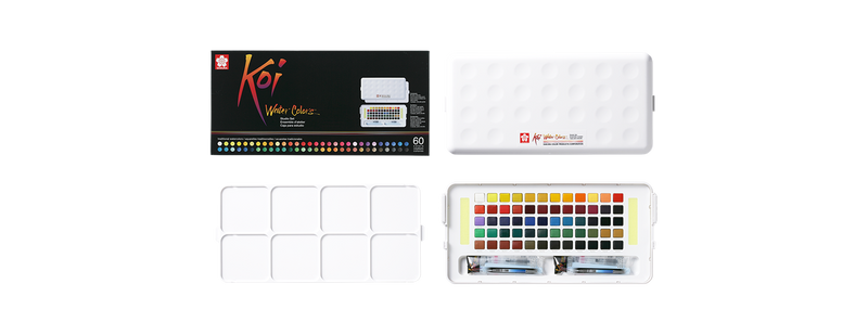 Sakura Koi Water Colors Studio Set Assorted Colors 60pc - Nevada Fine Arts