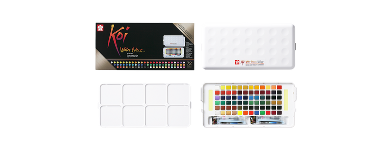 Sakura Koi Water Colors Studio Set Assorted Colors 72pc - Nevada Fine Arts