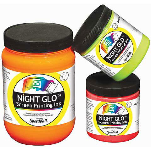 Speedball Blue Night Glo Phosphorescent Screen Printing Ink 8oz - Nevada Fine Arts