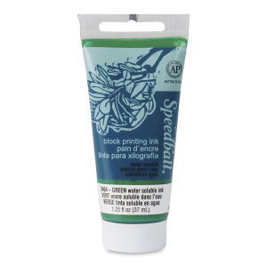 Speedball Green Water-Soluble Block Printing Ink 1.25oz Tube - Nevada Fine Arts
