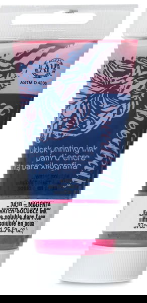 Speedball Magenta Water-Soluble Block Printing Ink 1.25oz Tube - Nevada Fine Arts