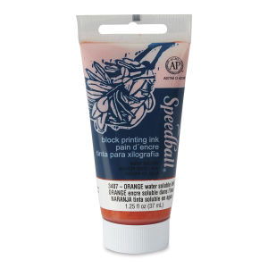 Speedball Orange Water-Soluble Block Printing Ink 1.25oz Tube - Nevada Fine Arts