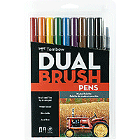 Tombow Dual Brush-Pen Set Muted - Nevada Fine Arts