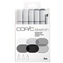 Copic Sketch 5 Colors and Multiliner Sketching Grays Set