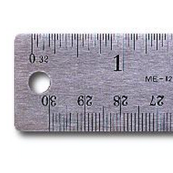 Pacific Arc 24” Ruler - Stainless Steel Cork Back