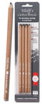 Wolffs Carbon Pencils Multi 4/pk - Nevada Fine Arts