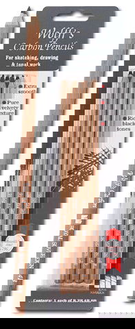 Wolffs Carbon Pencils Multi 4/pk - Nevada Fine Arts