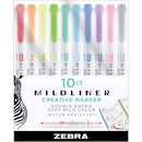 Zebra Midliner Ast. Colors 10pc set - Nevada Fine Arts