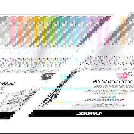 Zebra Midliner Brush DBL 10pk - Nevada Fine Arts