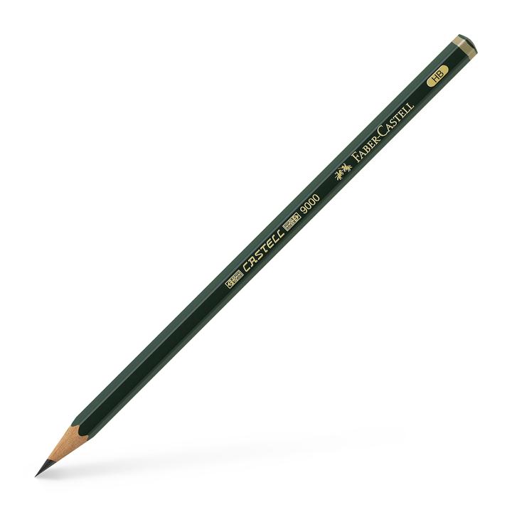 Faber-Castell Castell 9000 Graphite Pencil HB closeup one