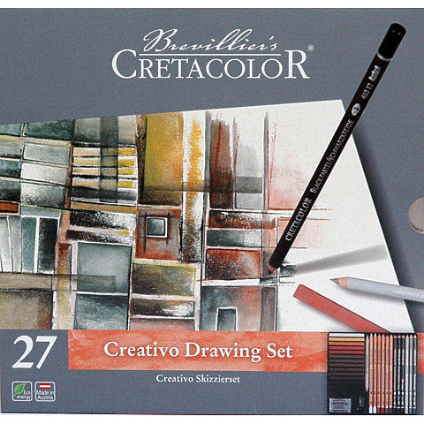 Cretacolor Creativo Tin Drawing Set 27 Piece