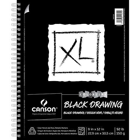 Canson XL Series Black Drawing Paper Pad