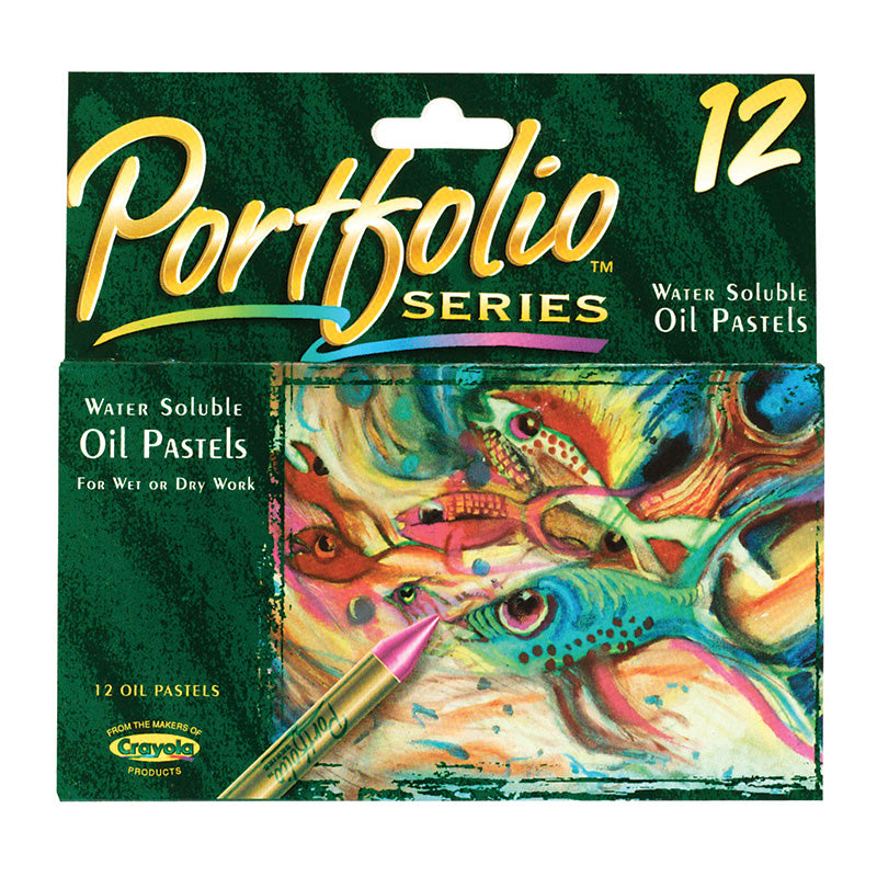 Crayola Portfolio Series Water-Soluble Oil Pastels Set Assorted 12pk package front