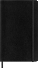 Moleskine Classic Notebook Soft Cover Plain Large 5"x8.25" Black 192 pages