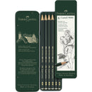 Faber-Castell Castell 9000 Graphite Pencils Set Tin 6pc opened