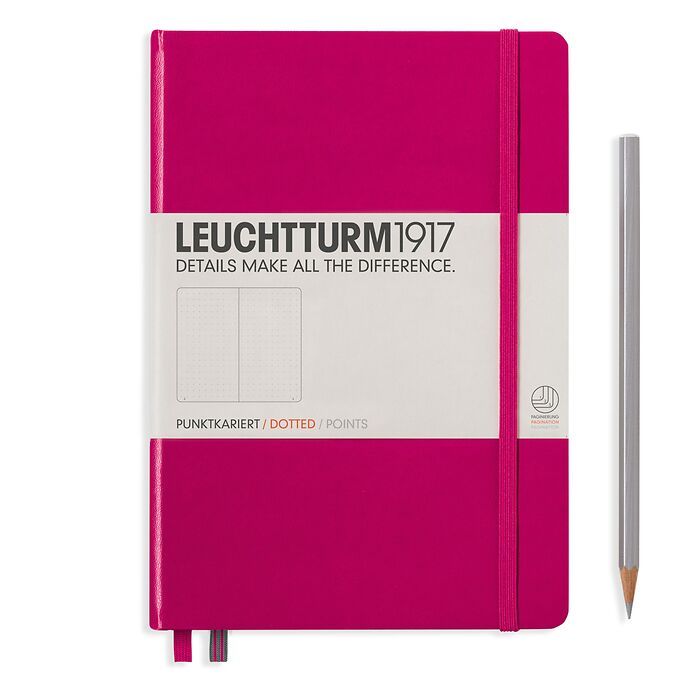 Leuchtturm1917 Notebook Medium (A5) Hardcover, 251 numbered pages, dotted, Berry