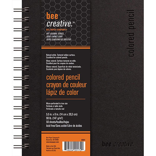 Bee Creative Colored Pencil Art Journal 5.5"x8" 50sh 90lbs