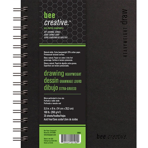 Bee Creative Heavyweight Draw Art Journal 5.5"x8" 35sh 160lbs