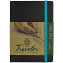 Pentalic Traveler Journal Dot Grid Black 4"x6"