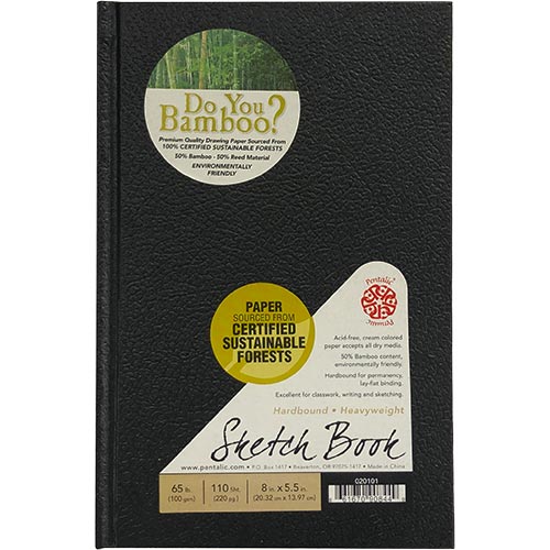 Pentalic Bamboo Sketch Book 5.5"x8" 220pg